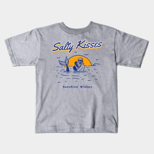 Salty Kisses and Sunshine Wishes on Back with Azimuth Adventure Logo on Front Kids T-Shirt